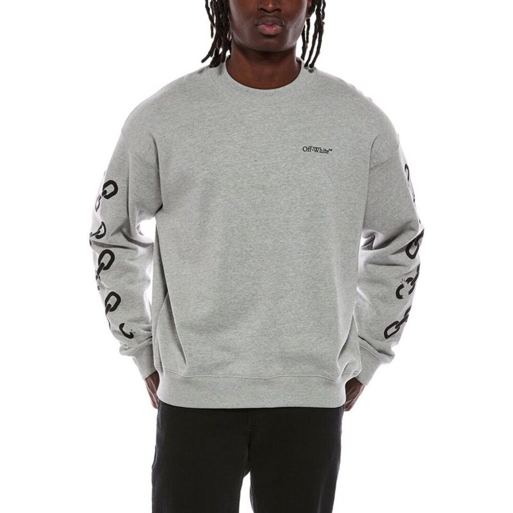 Off-White™ Mens Off-White Crewneck Sweatshirt, Grey